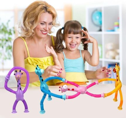 Telescopic Suction Cup Giraffe Toy