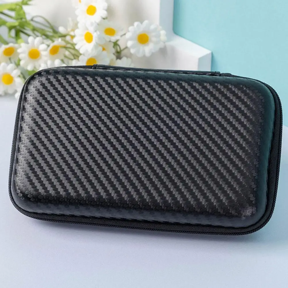 Game Console Storage Bag For R35S RG35XX Carbon Fiber Pattern EVA Anti-fall Protective Case For R35S