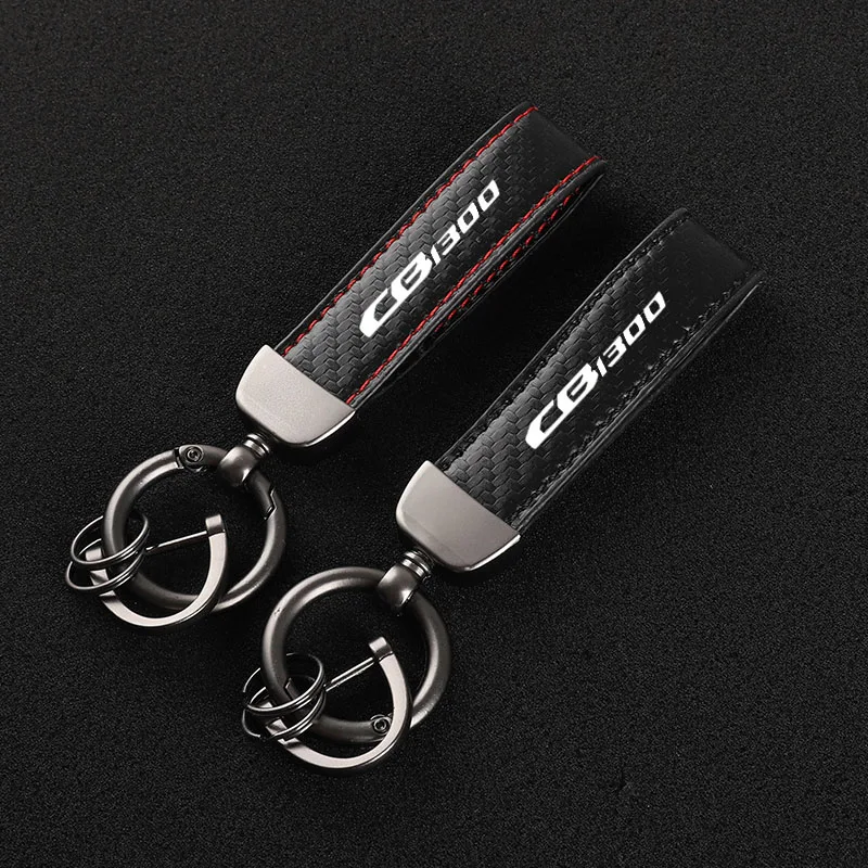 High-Grade Carbon Fiber Motorcycle Keychain Holder Keyring for Honda CB1300 CB 1300 Accessories