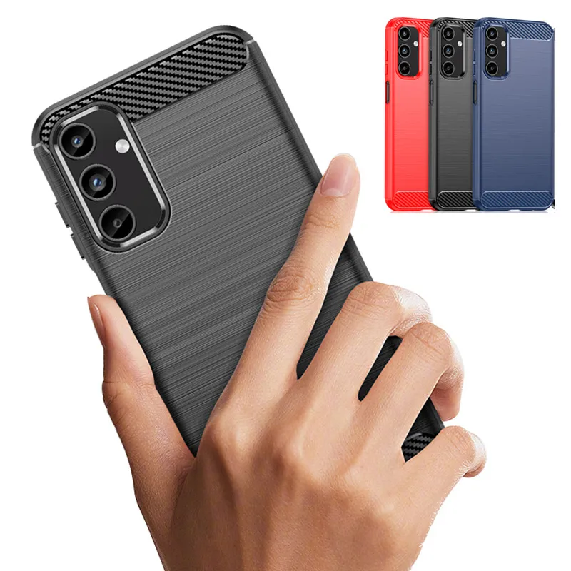 Carbon Fiber Texture TPU Case for Samsung Galaxy A56 A36 A26 A16 A06 A55 A35 A25 A15 M55 M15 M35 5G Protective Cover Funda Shell